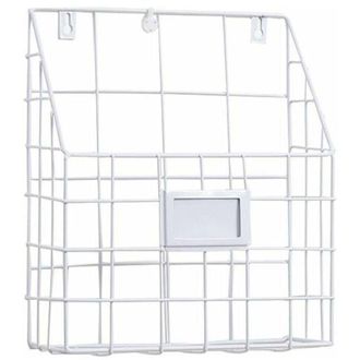 OEM 1 Revistero/portafolio Met&aacute;lico Para Oficina Y Entrada (blanco) - Crezuo