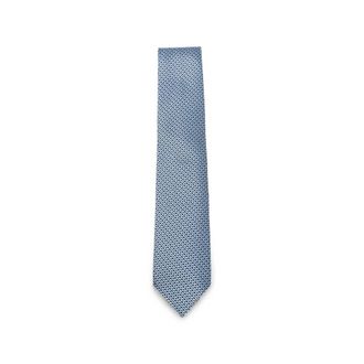 Tom Ford Micro Design Tie - male - Tom Ford - Ties - Blue - ONE SIZE - Accessories