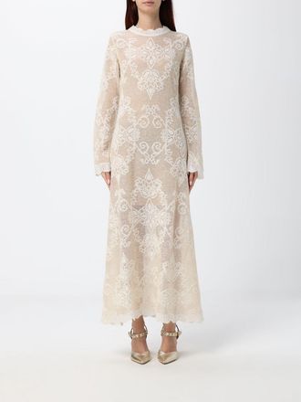 Twinset Cappotto a vestaglia in misto lana con cintura e collo a rever
