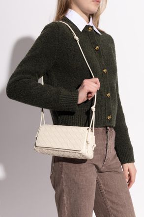 Bottega Veneta Shoulder Bag Notturno, Womens, Cream