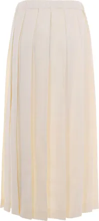 Fabiana Filippi Womens Pleated Skirt Tecno Tailoring Butter Viscose