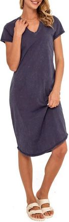 Threads 4 Thought Ethel Mineral Wash V-Neck Cotton Midi Dress in Stargazer at Nordstrom, Size Large