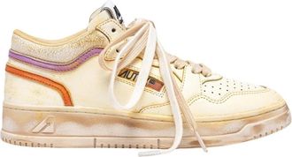 Autry Med-Way Mid - Dames - Sneakers - Beige - 41 EU - Katoen - Schoenen