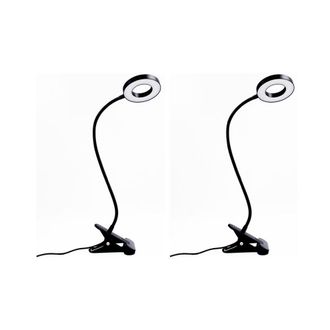 OEM L&aacute;mpara De Escritorio Con Clip De 2 X 48 Led, L&aacute;mpara De Mesa De Lectura Flexible Con Rotaci&oacute;n De 360&deg;, L&aacute;mpara Usb Con Clip Para El Cuidado De La Vis