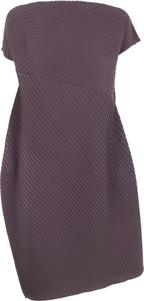 Issey Miyake Plaster Pleats Solid Volume Midi Dress