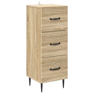 vidaXL Cajonera Roble Sonoma 33 X 34,5 X 89,5 Cm Madera De Ingenier&iacute;a Vidaxl