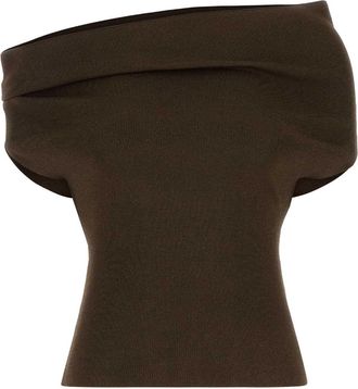 ARMARIUM Brown Stretch Viscose Blend Debra Top