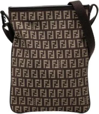 Fendi Pre-owned Crossbody Bag - Dames - Vintage Schoudertas - Bruin - ONE Size - Leer - Vintage
