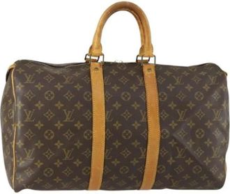 Louis Vuitton Pre-owned Weekend Bags, female, Brown, Size: ONE SIZE Pre-owned Canvas Weekend Bag
