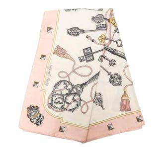 Herm&egrave;s Pre-owned Scarves, female, Pink, Size: ONE SIZE Pre-owned Les Cles Scarf