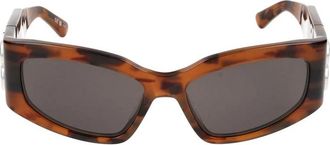 Balenciaga Stijlvolle Havana Grijze Zonnebril - Dames - Zonnebrillen - Bruin - 57 MM - Accessoires