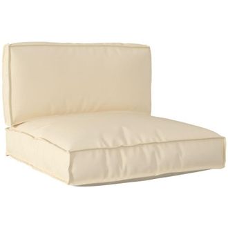 vidaXL Pallet Cushion Set 2 pcs Beige 80 x 80 x 12 cm Oxford fabric vidaXL