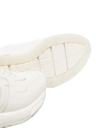 Ferragamo Leather Low-Top Sneaker - White