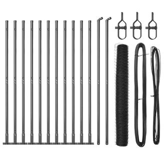 Berkfield Home Fencing Set Set of 2 Grey Metal 25 x 1.2 m Durable