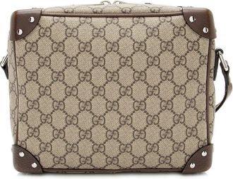 Saint Laurent Gucci Beige & Brown GG Supreme Coated Canvas Soft Trunk Bag (Authentic Pre- Loved)