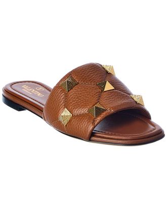 Valentino Roman Stud Grainy Leather Sandal