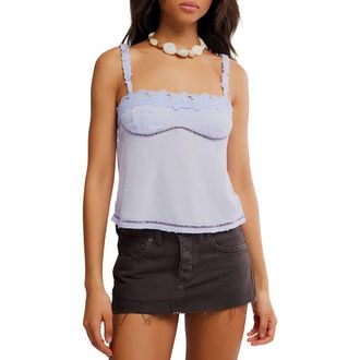 Free People Little Love Dot Tank in Violet Tune at Nordstrom, Size X-Small