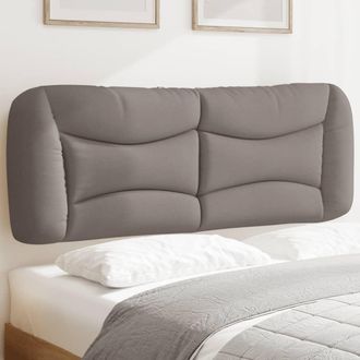 vidaXL Cabecero De Cama Acolchado Tela Gris Taup&eacute; 120 Cm Vidaxl