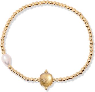 Brook & York Dakota Birthstone Bracelet in Gold August at Nordstrom