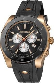 Roberto Cavalli by Franck Muller Chronograph Quartz Black Dial Mens Watch