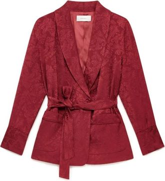 Maliparmi Damask Jacquard Blazer - Dames - Blazers - Oranje - XL - Leer - Jassen