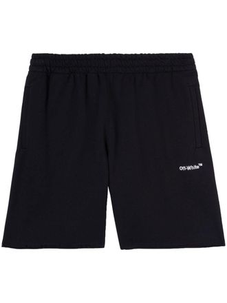 Off-white Helvetica trainingsshorts met logo - Zwart