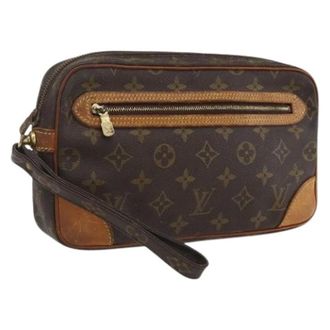 Louis Vuitton Pre-owned Clutches, female, Brown, Size: ONE SIZE Pre-owned Canvas Clutch