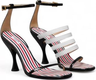 Thom Browne patent leather strappy heel sandals