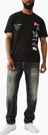 True Religion Mens True Religion 108918 Mens T Shirts - Black - Size: 36