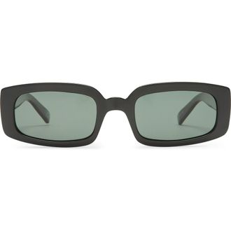 Le Specs Dynamite 52mm Polarized Rectangular Sunglasses in Black/Khaki Mono Pol at Nordstrom Rack