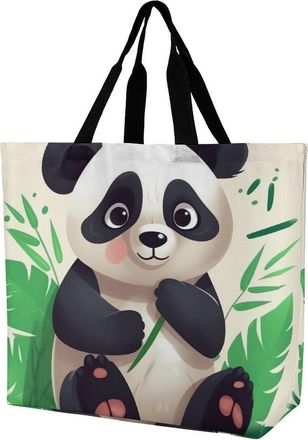 Generic Panda Star Grocery Bag Handle Tote Bag Durable Handbags For Yoga Camping Travel