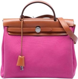 Herm&egrave;s Pre-owned Herbag Zip 31 - Dames - Vintage Handtas - Roze - ONE Size - Leer - Vintage