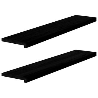 Berkfield Home Window Sills 2 pcs Dark Brown 120x30x2 cm Solid Wood Oak | Size: 120 x 30 x 2 cm