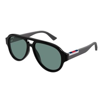 Gucci Sunglasses, male, Black, Size: 55 MM Pilot Sunglasses