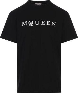 Alexander McQueen Tops, Heren, Zwart, L, Katoen, Zwart Katoen Standaard Herenkleding