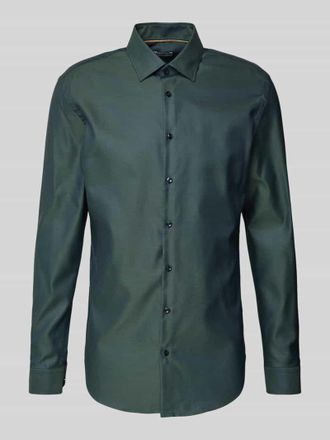 Jake*s Slim Fit Business-Hemd in Premiumqualit&auml;t mit Kentkragen in Bottle, Gr&ouml;&szlig;e 39/40