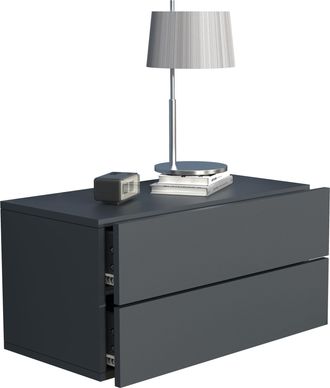 ebuy24 Ebuy24 - Gabinete De Noche Vcm Caj&oacute;n De Pared Tablero De Pared Mesa De Noche Dimensiones Aprox. Al. 30 X An. 60 X P. 32 Cm - Usal L 60 Cm (antracita)