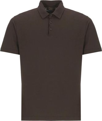 Zanone Slim Fit Ice Cotton Polo Shirt - Heren - Polos - Bruin - 2XL - Katoen - Tops
