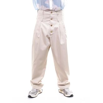 Moschino Straight Trousers, male, Beige, Size: L Beige Mens Pants 0045