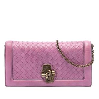 Bottega Veneta Pre-owned Olimpia Knot Shoulder Bag - Dames - Pre-owned - Roze - Maat: ONE Size Leer