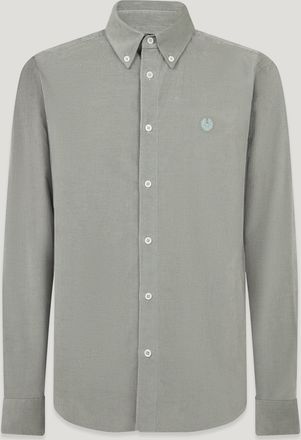 Belstaff Street Shirt Mens Cotton Corduroy Sage Green Size 2XL