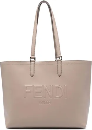 Fendi leather tote bag - men - Calf Leather - OS - Neutrals