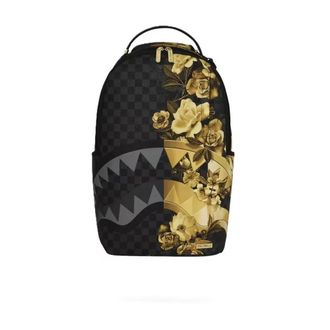 Sprayground Backpacks, unisex, Multicolor, Size: ONE SIZE Gold Floral Remix Backpack