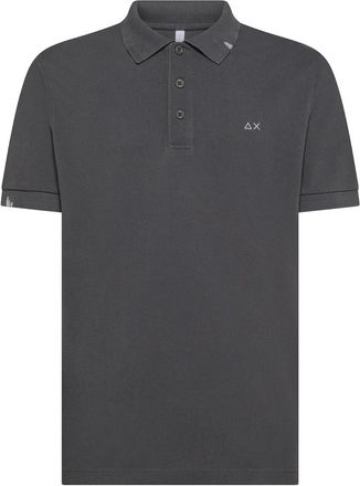 Sun 68 Vintage Polyester Polo Shirt - Heren - Polos - Grijs - M - Polyester - Tops