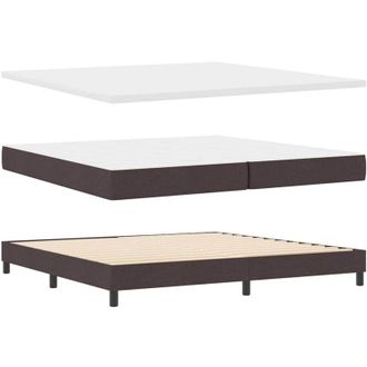 vidaXL Cama Box Spring Con Colch&oacute;n Marr&oacute;n Oscuro 200 X 200 Cm Vidaxl