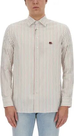 Etro White Regular Logo Shirt