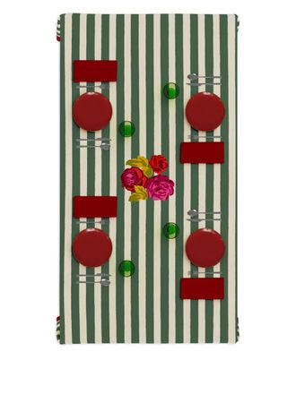 Lisa Corti stripe rose tablecloth - Verde