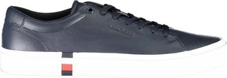 Tommy Hilfiger Blauwe Sportieve Veterschoenen met Logo - Heren - Sneakers - Blauw - 40 EU - Polyester - Schoenen