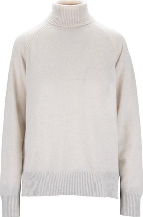 Twinset Truien & Vesten, Dames, Wit, S, Wol, Metallic Wollen Blend Coltrui Sweater