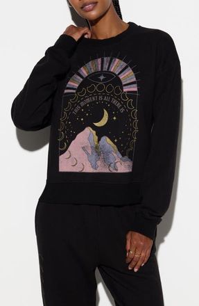 Spiritual Gangster This Moment Sublime Cotton Blend Sweatshirt in Black at Nordstrom, Size X-Small